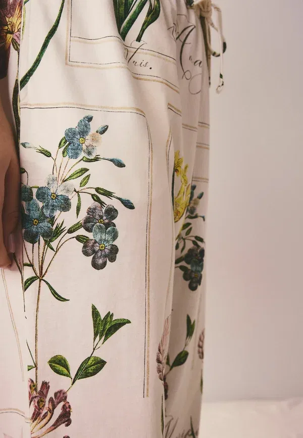 Пижамный комплект хлопковый Next blue floral, синий