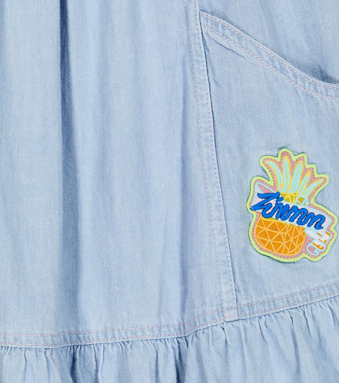 Платье джинсовое Halcyon Zimmermann Kids, синий — фото 3