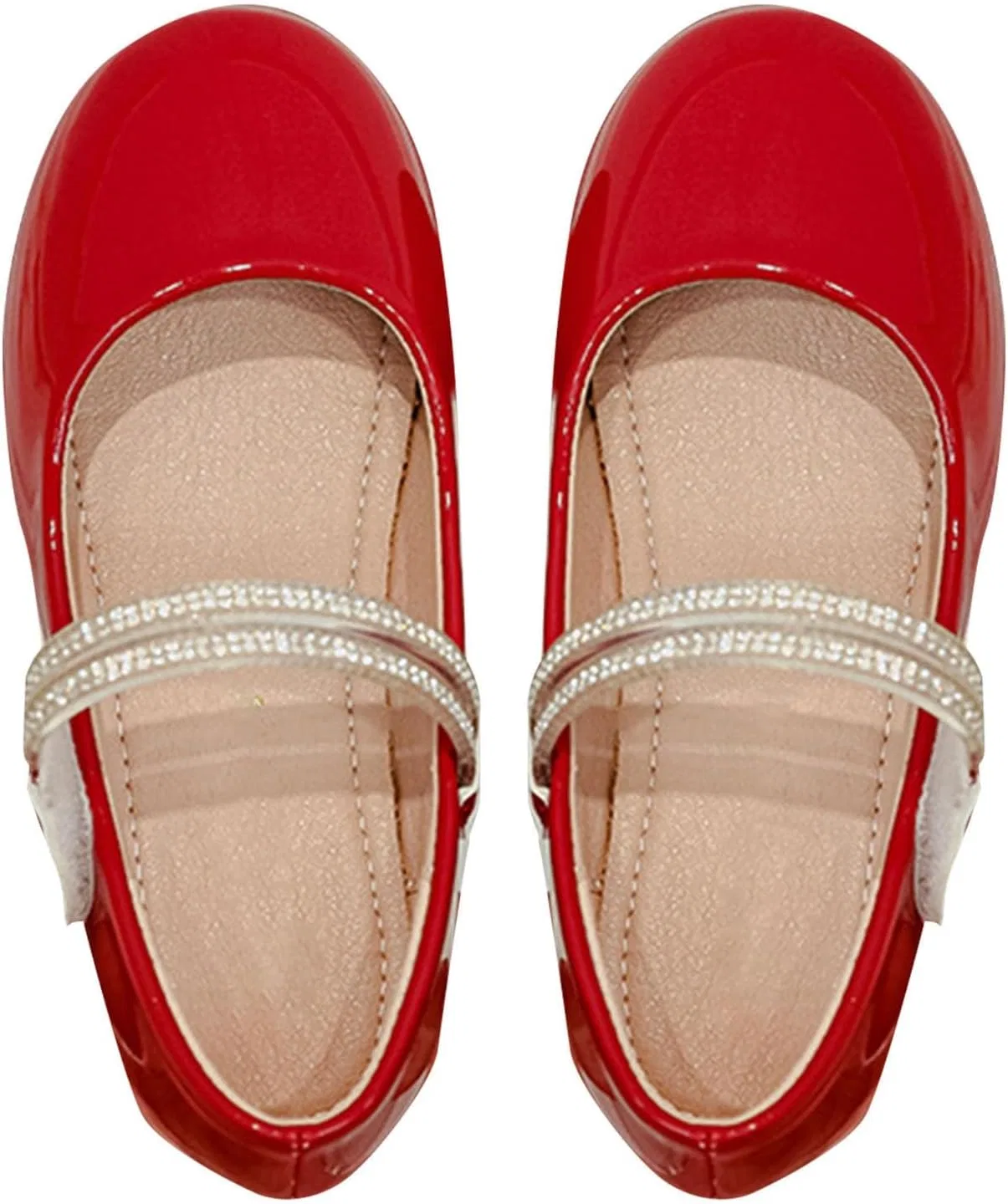 Детские туфли-балетки для девочек с принтом Mary Jane Low Heels, Pink — фото 4