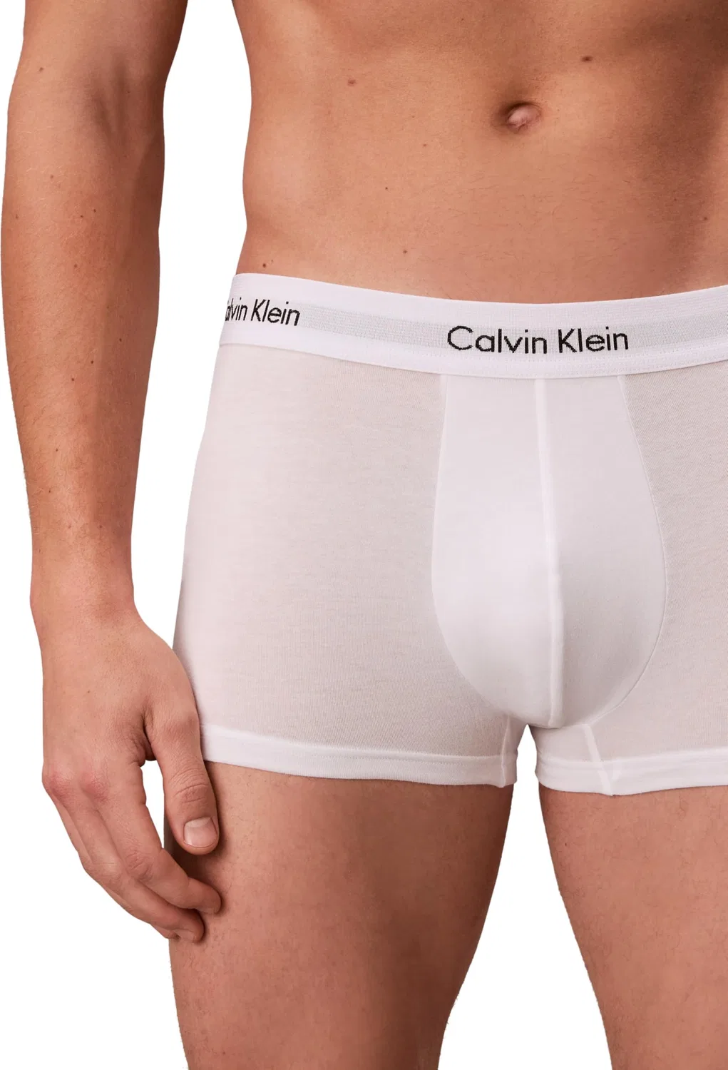 Мужские трусы-слипы из хлопка с эластаном Calvin Klein, Multicoloured (White/B&w Stripe/Black) — фото 4