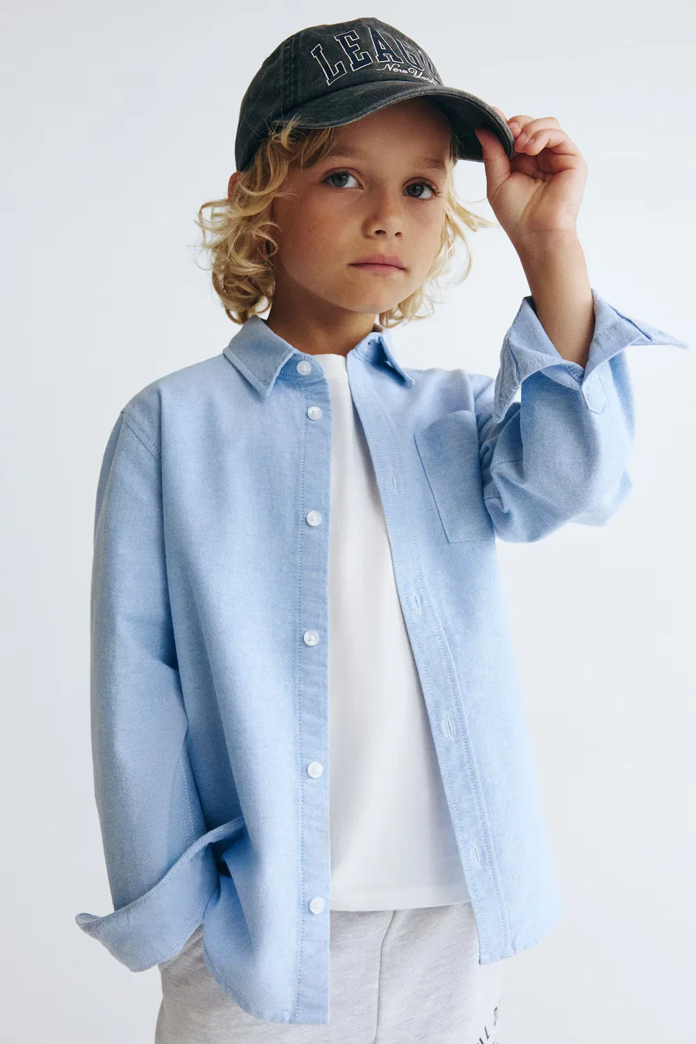 Оксфордская рубашка H&M, Hellblau