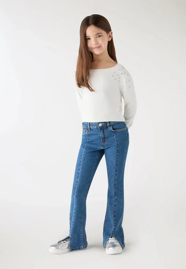 Свитшот с блестками Crop con applicazioni brillanti Terranova, Bianco Lana, белый — фото 2