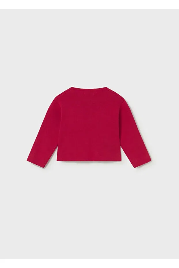 Детский кардиган для девочек хлопковый Bow Knitted Cardigan Mayoral, Red — фото 2