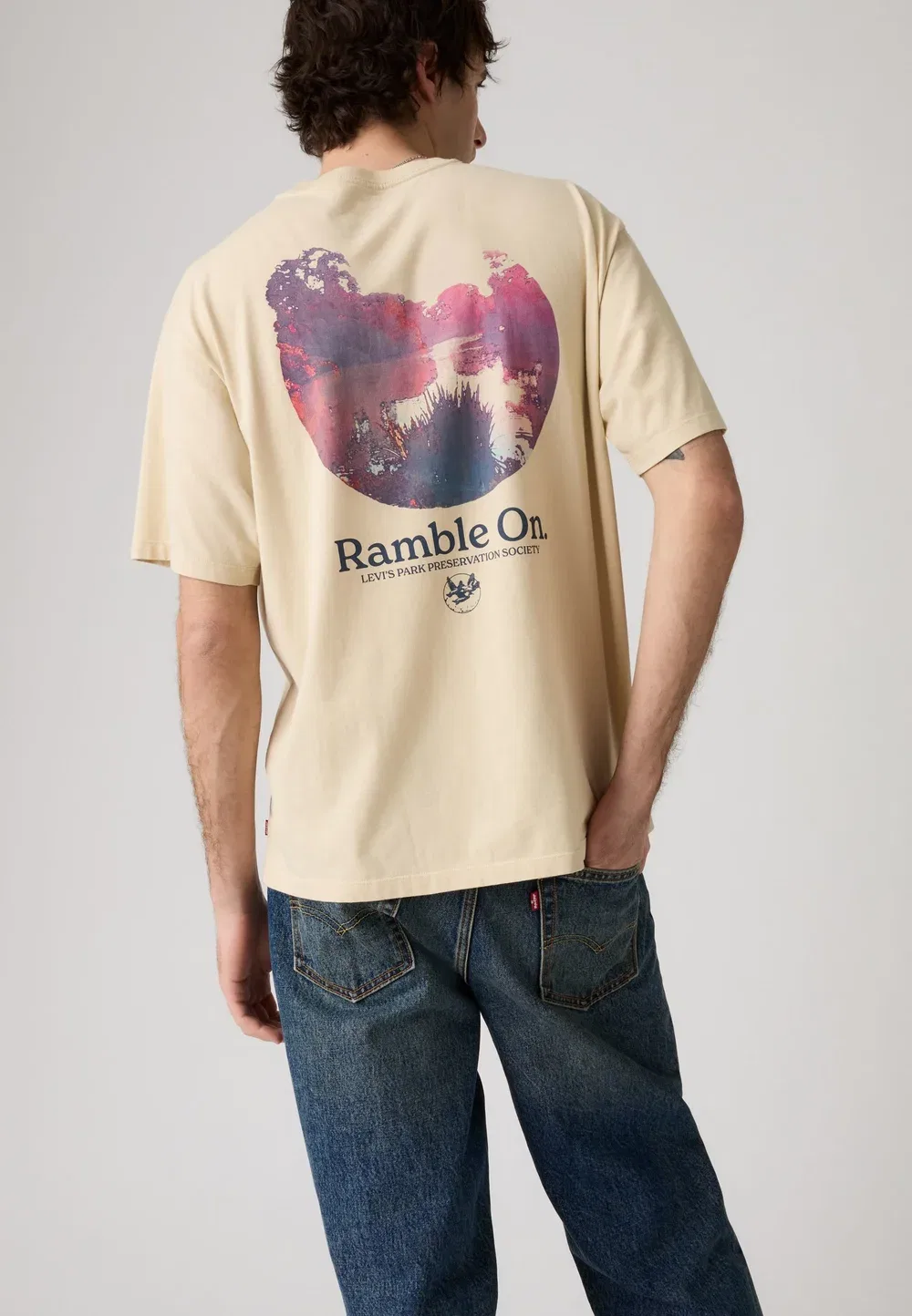Футболка с винтажным принтом - футболка с графическим рисунком Levi'S, Botanical 2 Castle Wall — фото 4