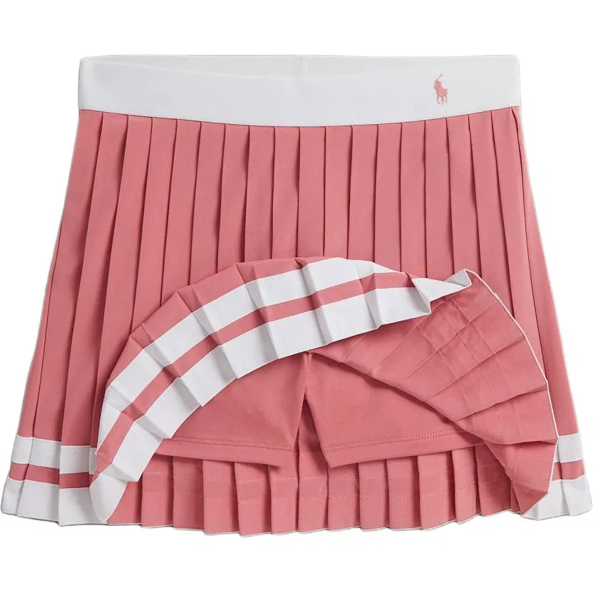Детская юбка в складку с принтом в полоску и логотипом Desert Rose Polo Ralph Lauren, Desert Rose — фото 3