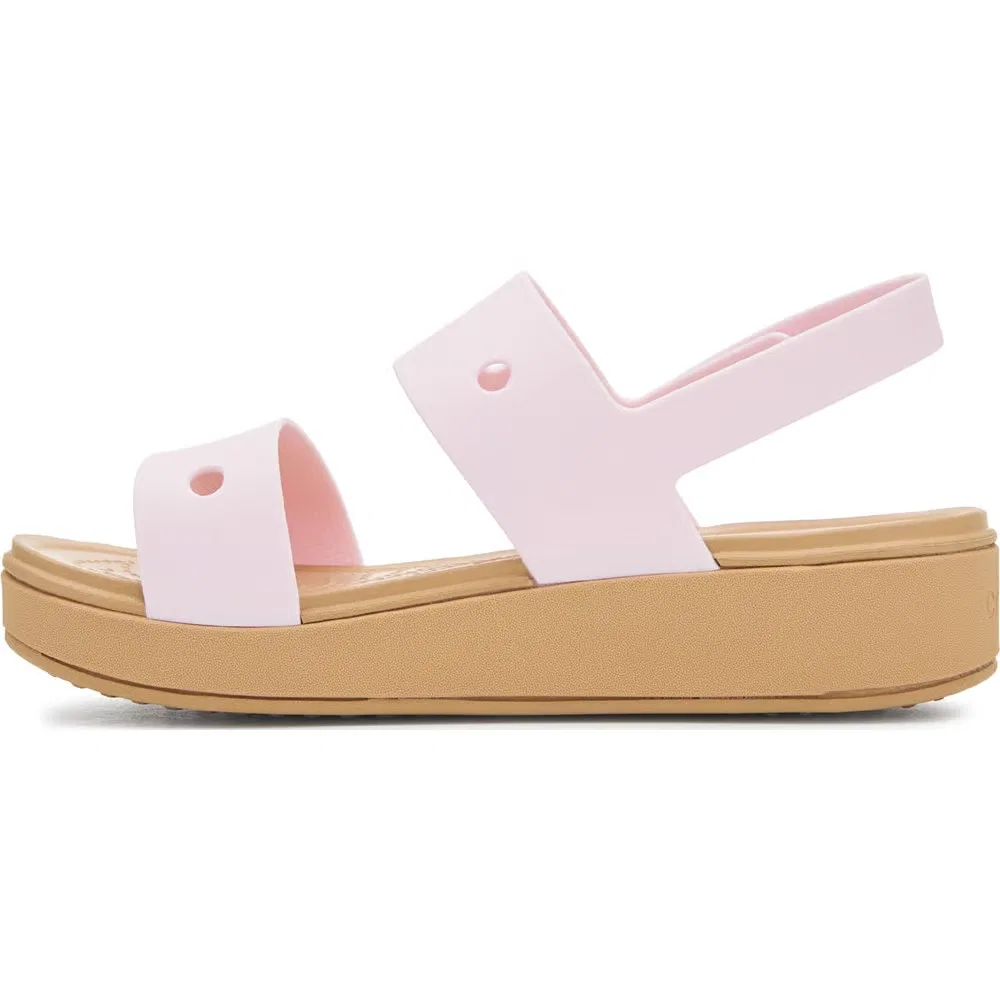 Детские туфли Brooklyn Wedge Crocs, Pink/Cashew — фото 3