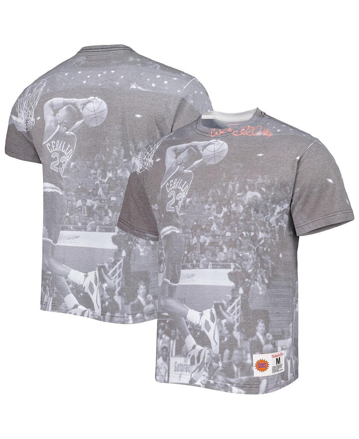 

Мужская сублимированная футболка cedric ceballos grey phoenix suns above the rim Mitchell & Ness, серый