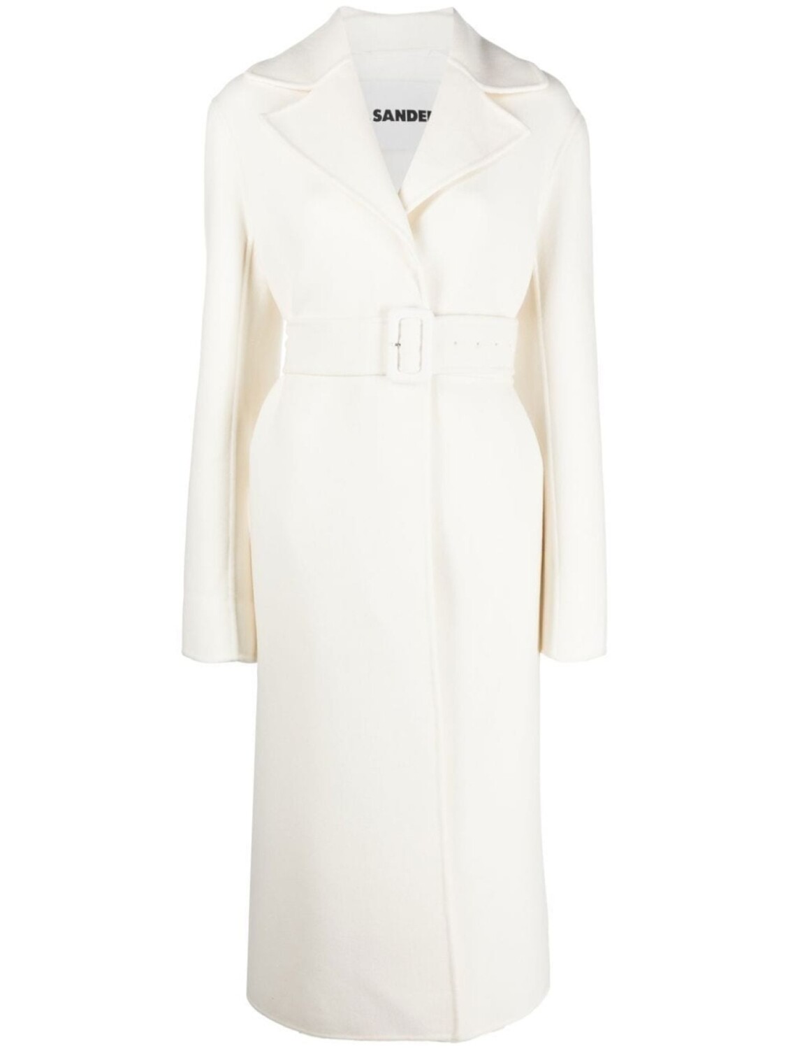 

Jil Sander однобортное пальто с поясом, белый