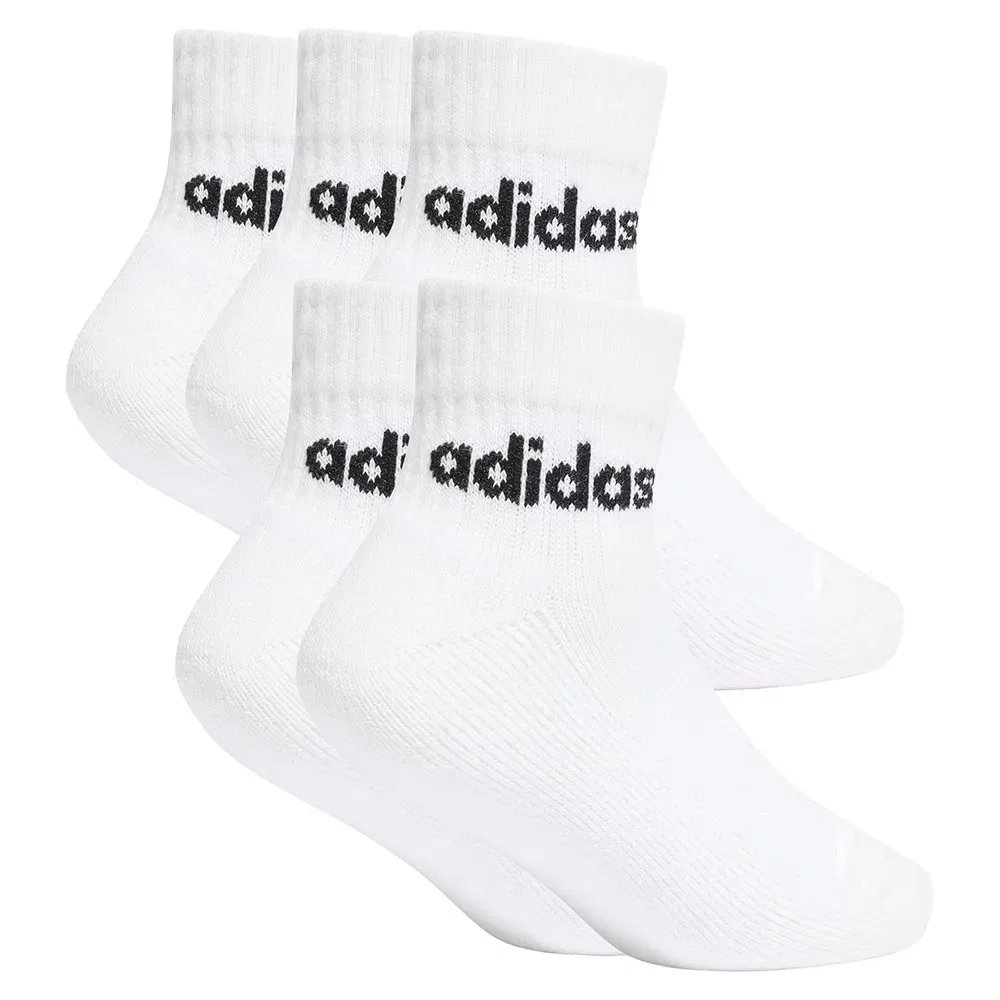 Детские носки с компрессионным сводом стопы Adidas Linear Ankle, White — фото 2