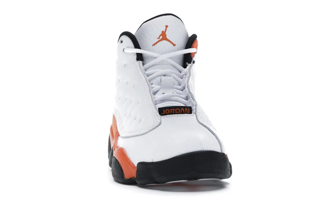 Детские кроссовки с ярким дизайном Jordan 13 Retro Jordan, White/White-Starfish-Black — фото 2