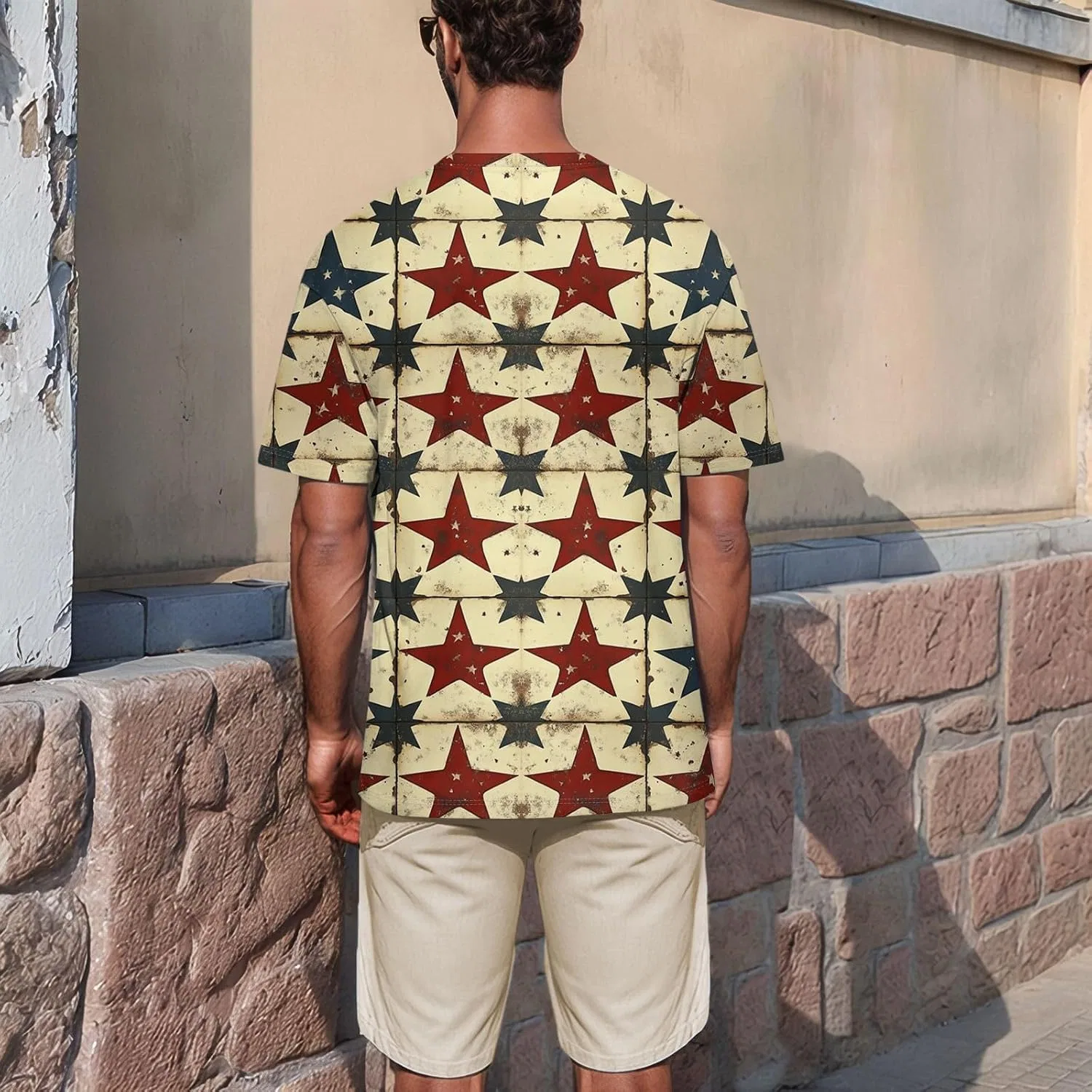 Мужская футболка с принтом Tie Dye 4Th Of July, Beige — фото 2