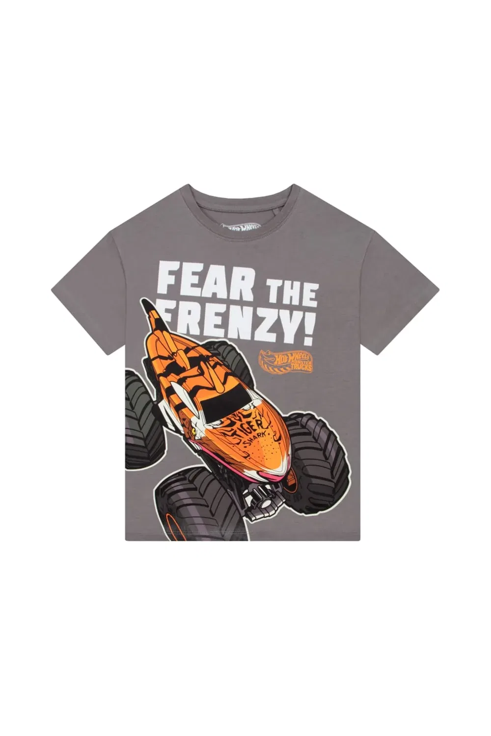 Детская футболка с монстр-траками Hot Wheels, Grey