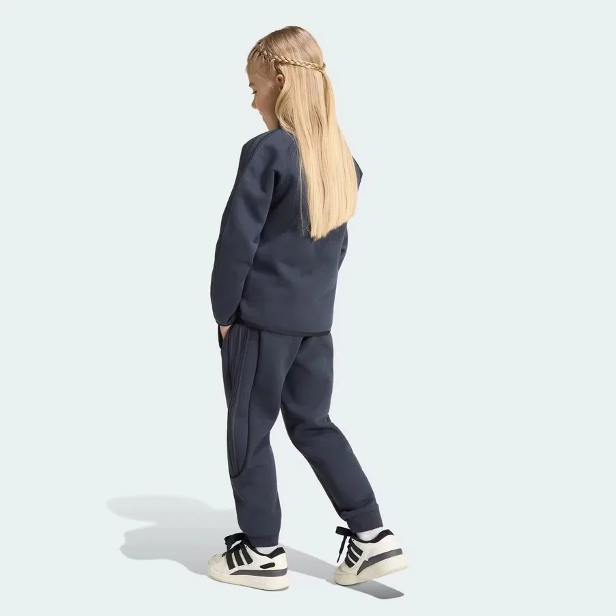 Спортивный костюм для девочек с молнией adidas, Серый — фото 4