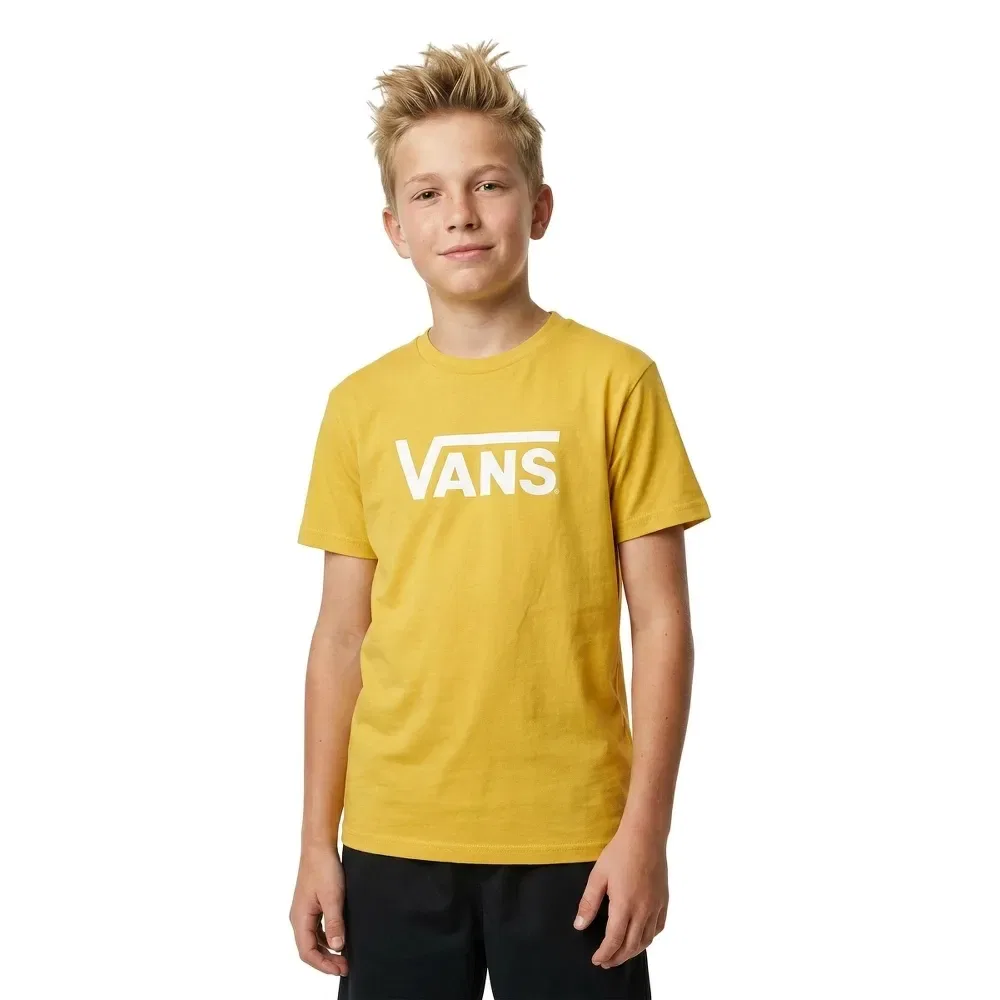 Детская футболка с принтом Vans Stretch Logo Vans, Yellow — фото 2