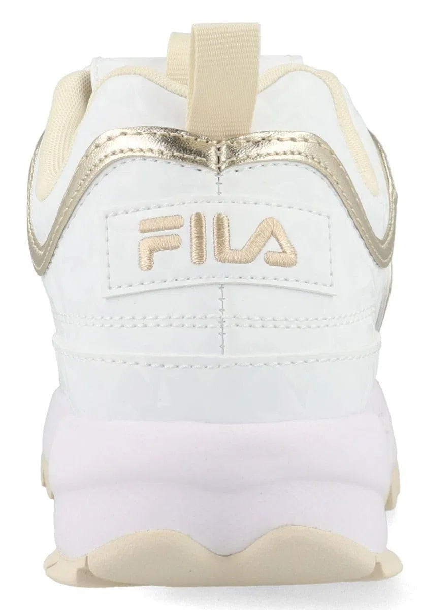 Детские кроссовки для девочек с платформой Destroyer F Teens Fila, White Gold — фото 4