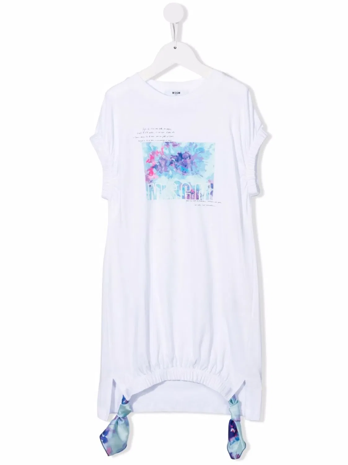 Платье-футболка с платком Msgm Kids, белый
