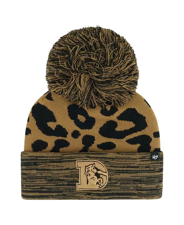 

Женская коричневая шапка Denver Broncos Rosette Cuffed Knit с помпоном '47 Brand
