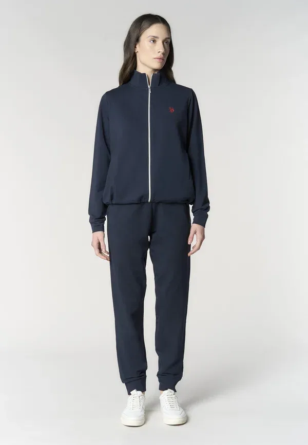 Толстовка на молнии из хлопка Zip-up sweatshirt U.S. Polo Assn., blu, синий — фото 2