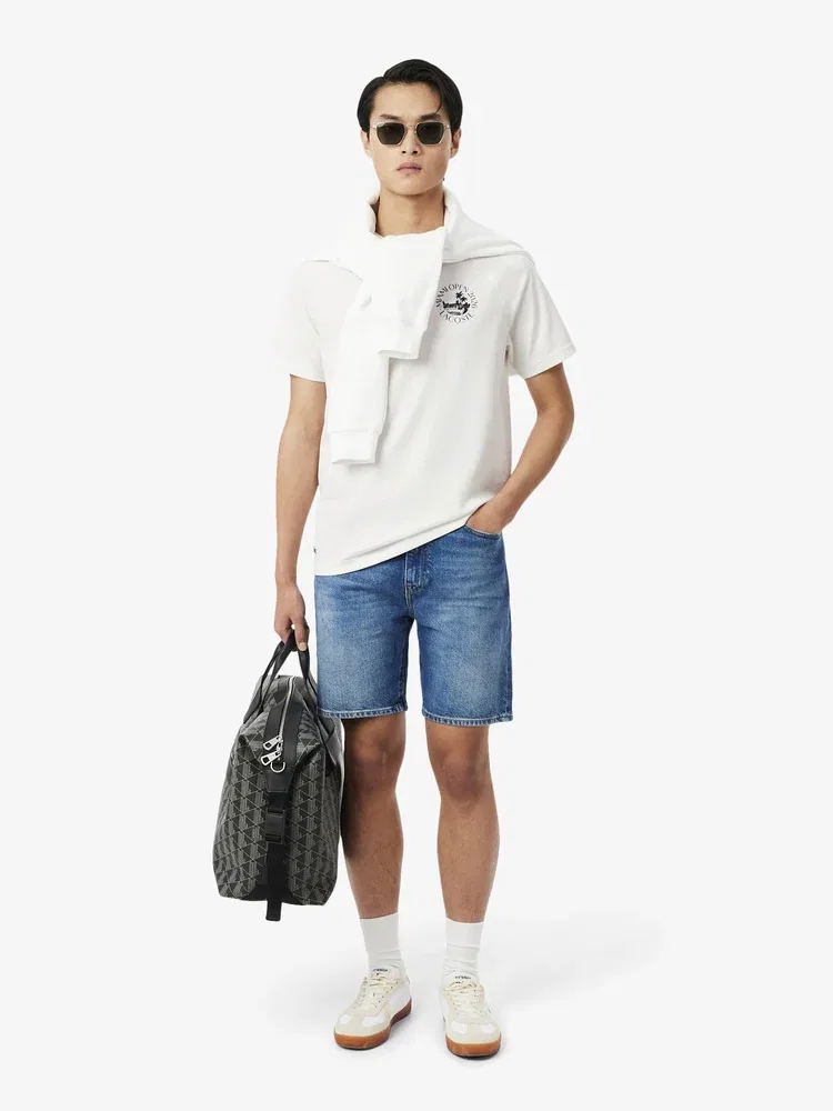 Футболка поло LACOSTE Miami Open Regglan, White — фото 4