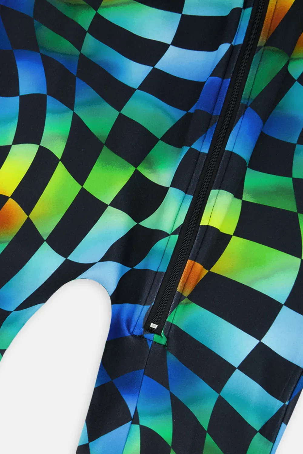 Детский комбинезон-боди термобелье с принтом Deux par Deux, Blue Checkered Print — фото 3