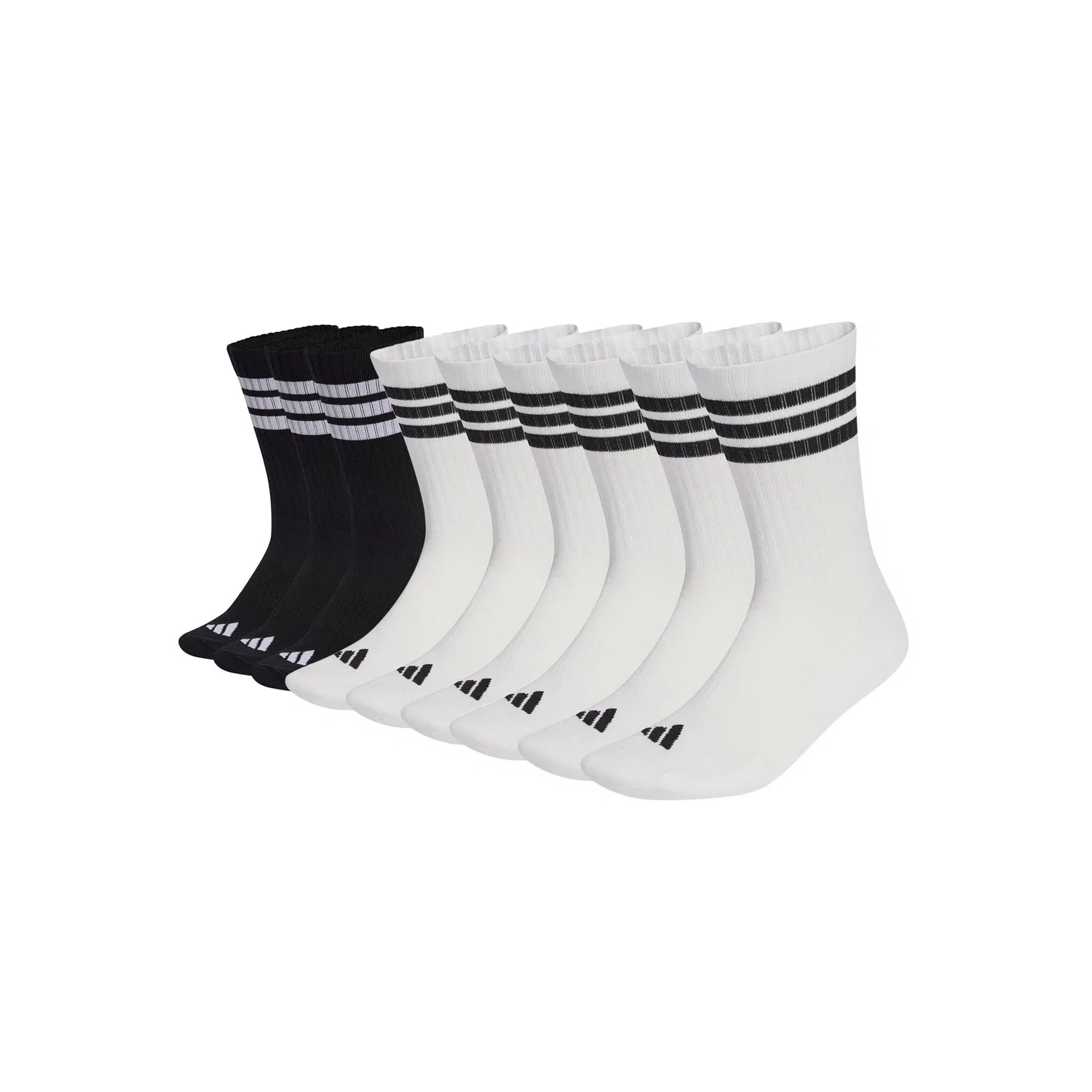 Мужские короткие носки с тремя полосками Adidas Originals, White/Black