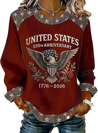 Женский свитшот с принтом United States 250th Anniversary