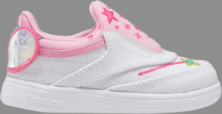 Кроссовки peppa pig x club c slip-on 4 toddler 'icono pink' Reebok, белый - фото