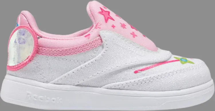 

Кроссовки peppa pig x club c slip-on 4 toddler 'icono pink' Reebok, белый