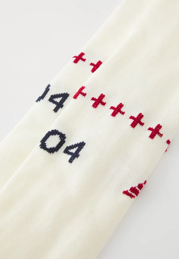 Носки футбольные Bayer 04 away youth sock unisex New Balance, off-white, белый — фото 2
