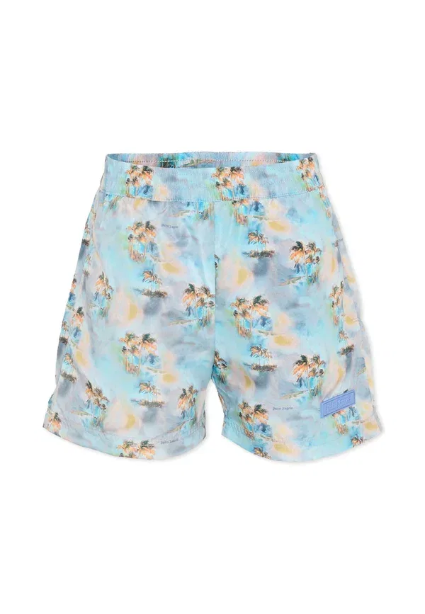 Плавки с принтом Palm Angels Light Blue, светло-голубой