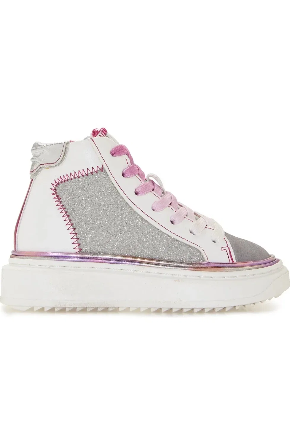 Детские кроссовки на платформе с блестками Steve Madden, мультиколор — фото 2