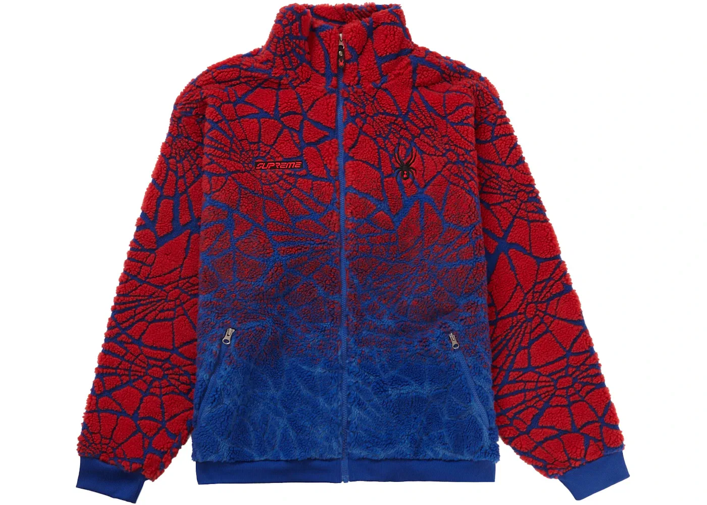 Мужская куртка с начесом Supreme Spyder Web Polar Fleece Jacket, Royal