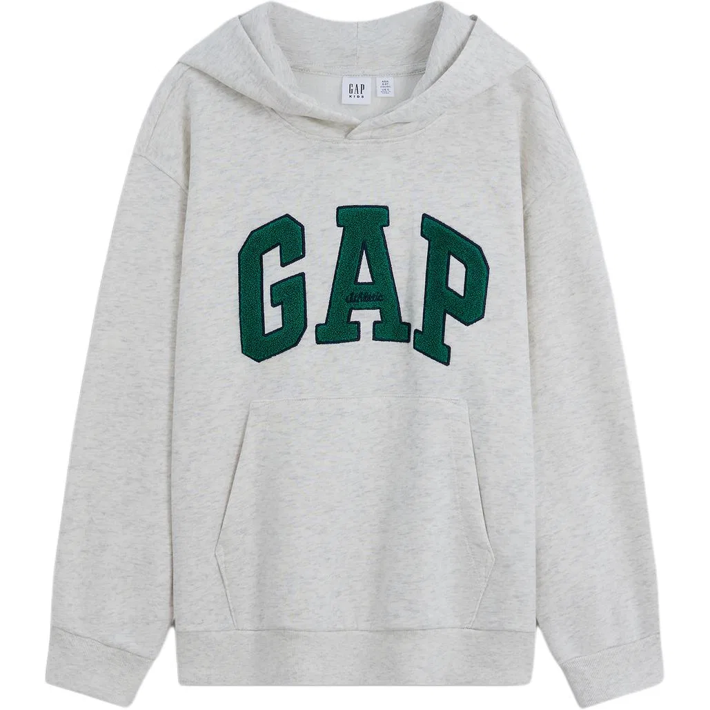Детский свитшот с длинным рукавом Light Gray White GAP