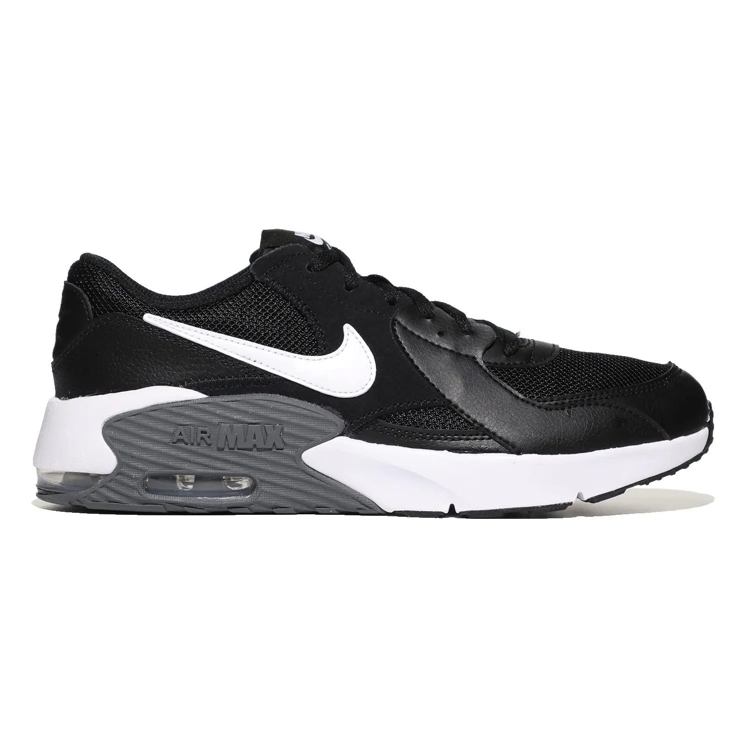 Детские кроссовки для мальчиков с шнуровкой Air Max Excee NIKE, Black White Dark Grey — фото 3