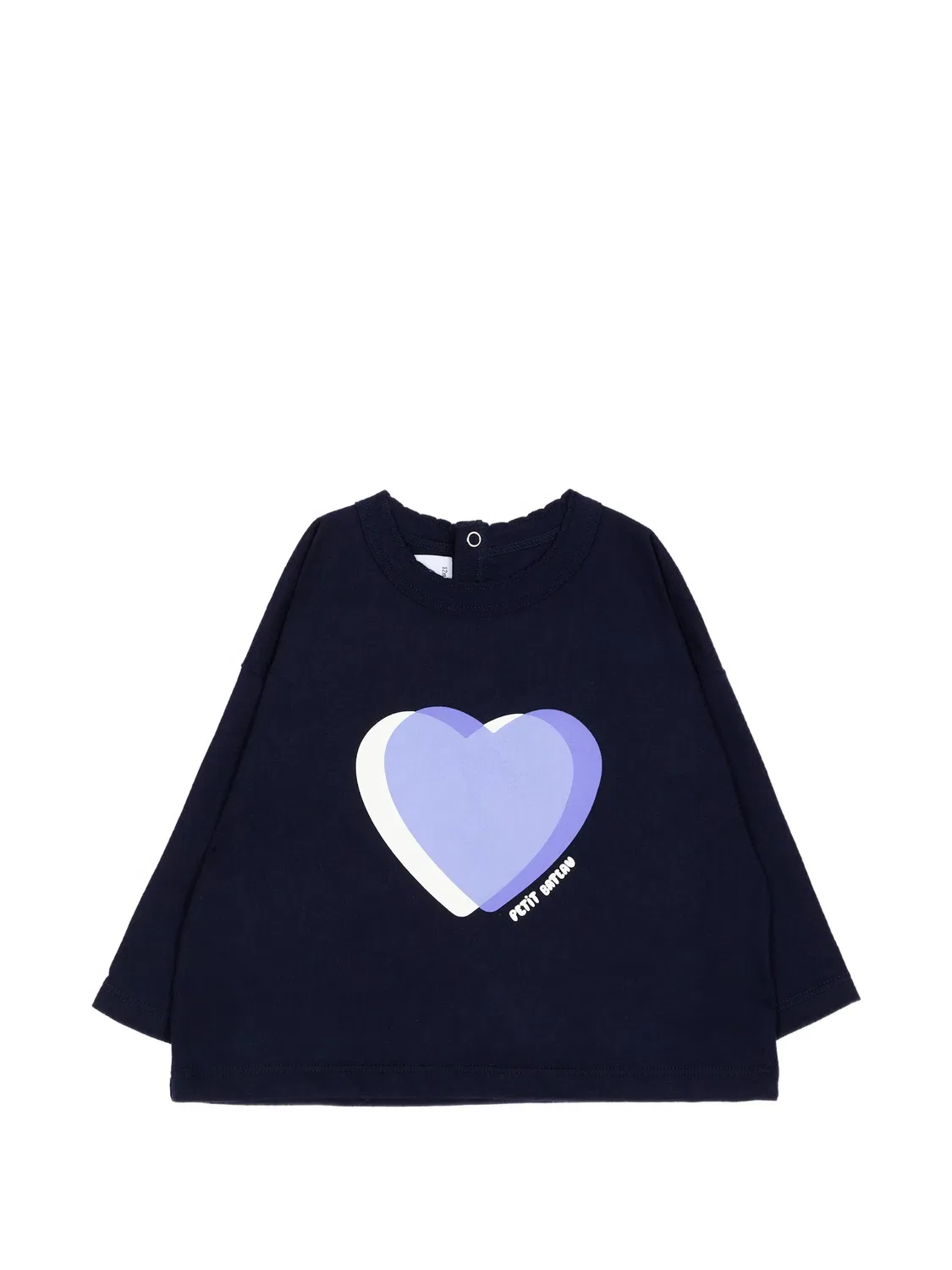 Футболка с длинными рукавами и принтом Petit Bateau, синий