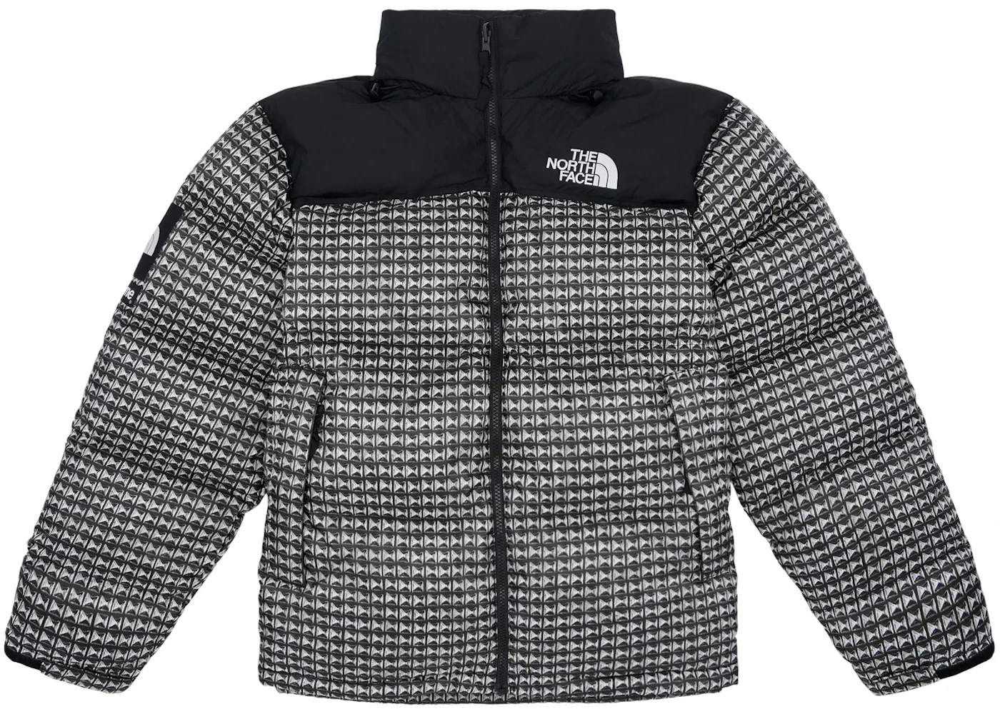 Мужская куртка с принтом The North Face Studded Nuptse Jacket Supreme, Black