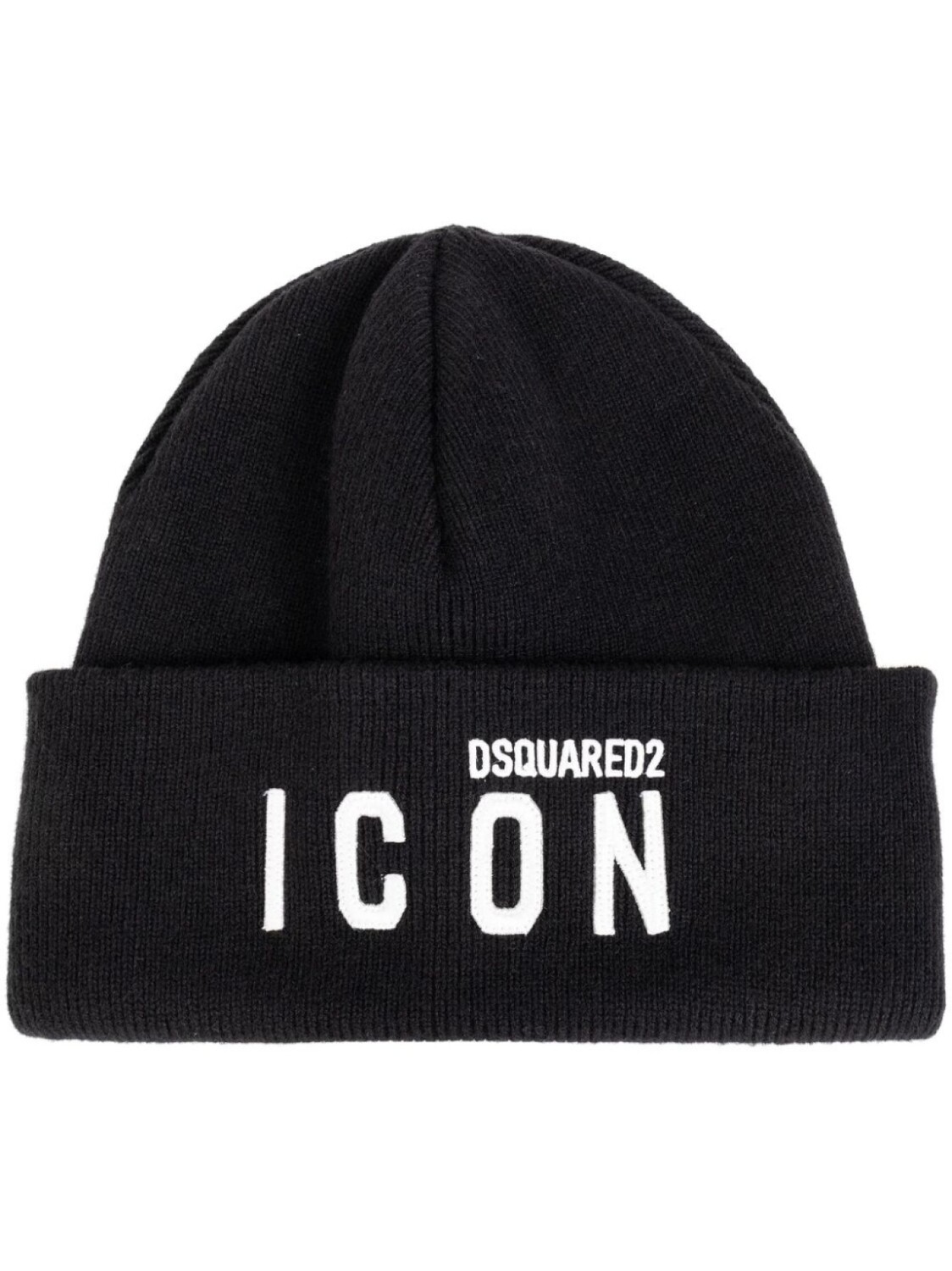 

Dsquared2 dSQUARED2 шапка-бини с логотипом, вязка интарсия, черный
