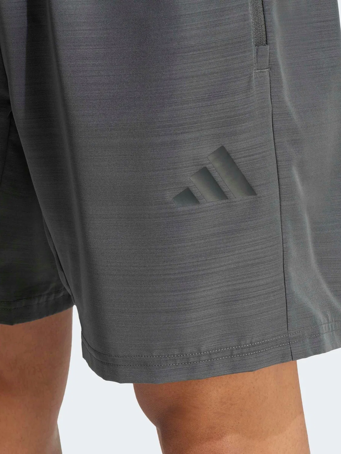 Шорты тренировочные Workout Essentials Base Melange Woven adidas, черный — фото 4