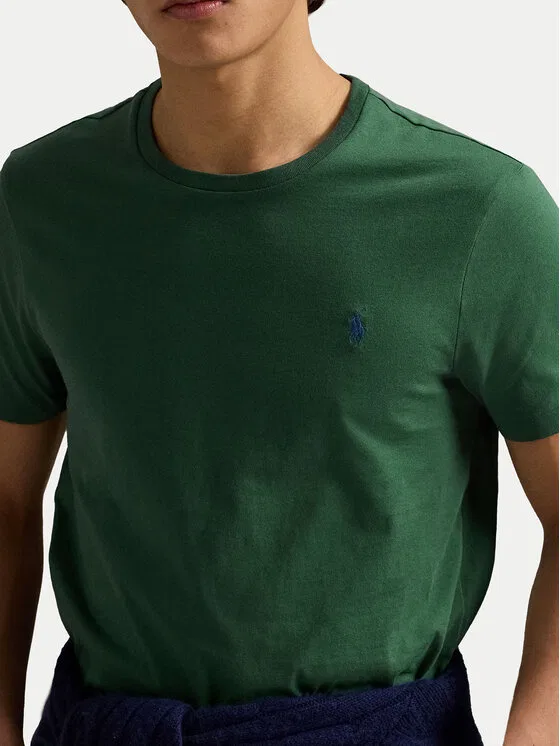 Футболка custom slim fit Polo Ralph Lauren, зеленый — фото 4