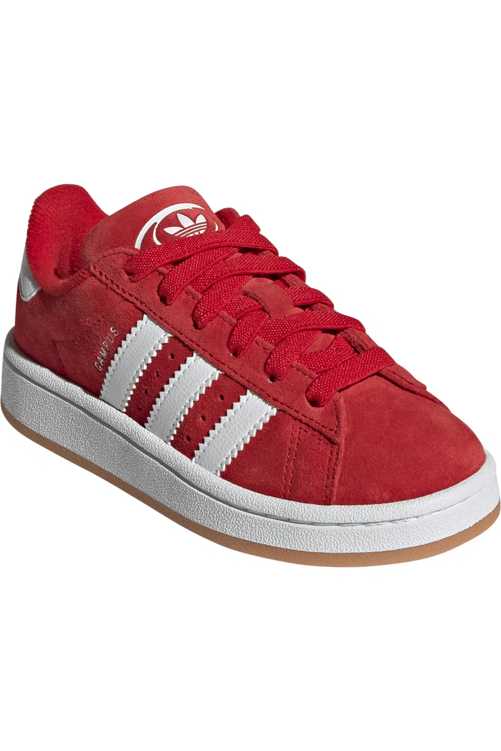 Кроссовки детские на шнуровке Campus 00s adidas, Better Scarlet/White