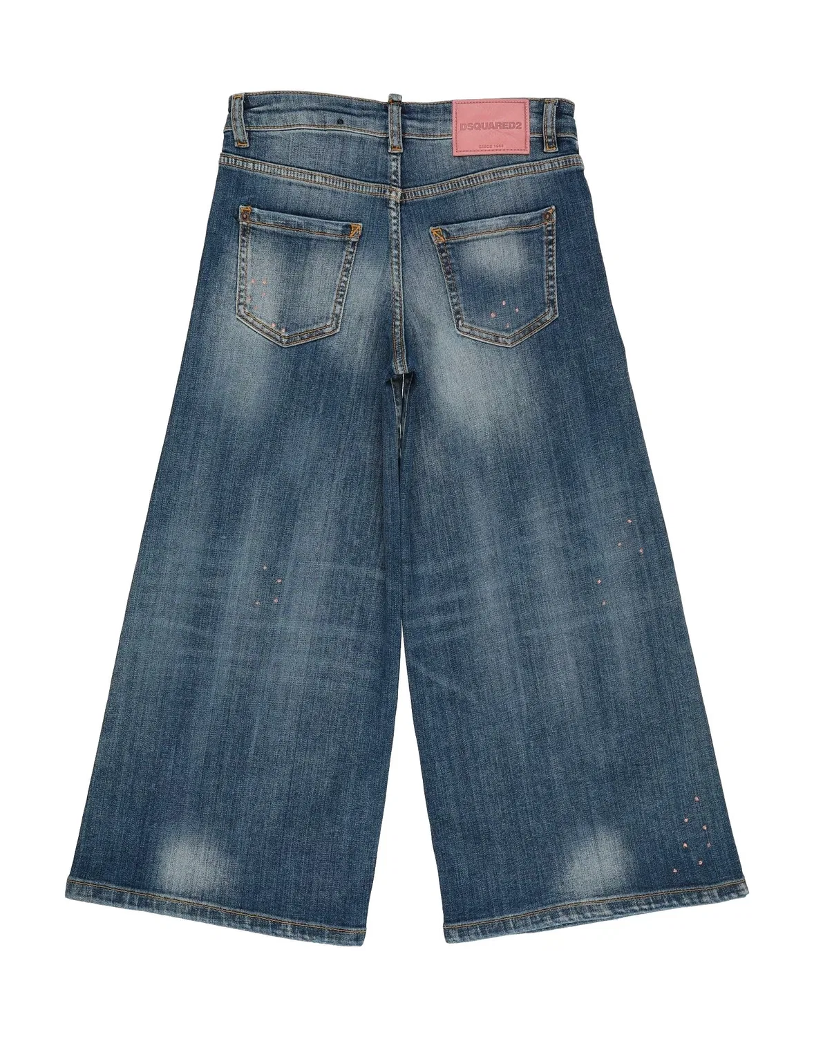 Детские джинсы для девочек с декором Dsquared2, синий — фото 2