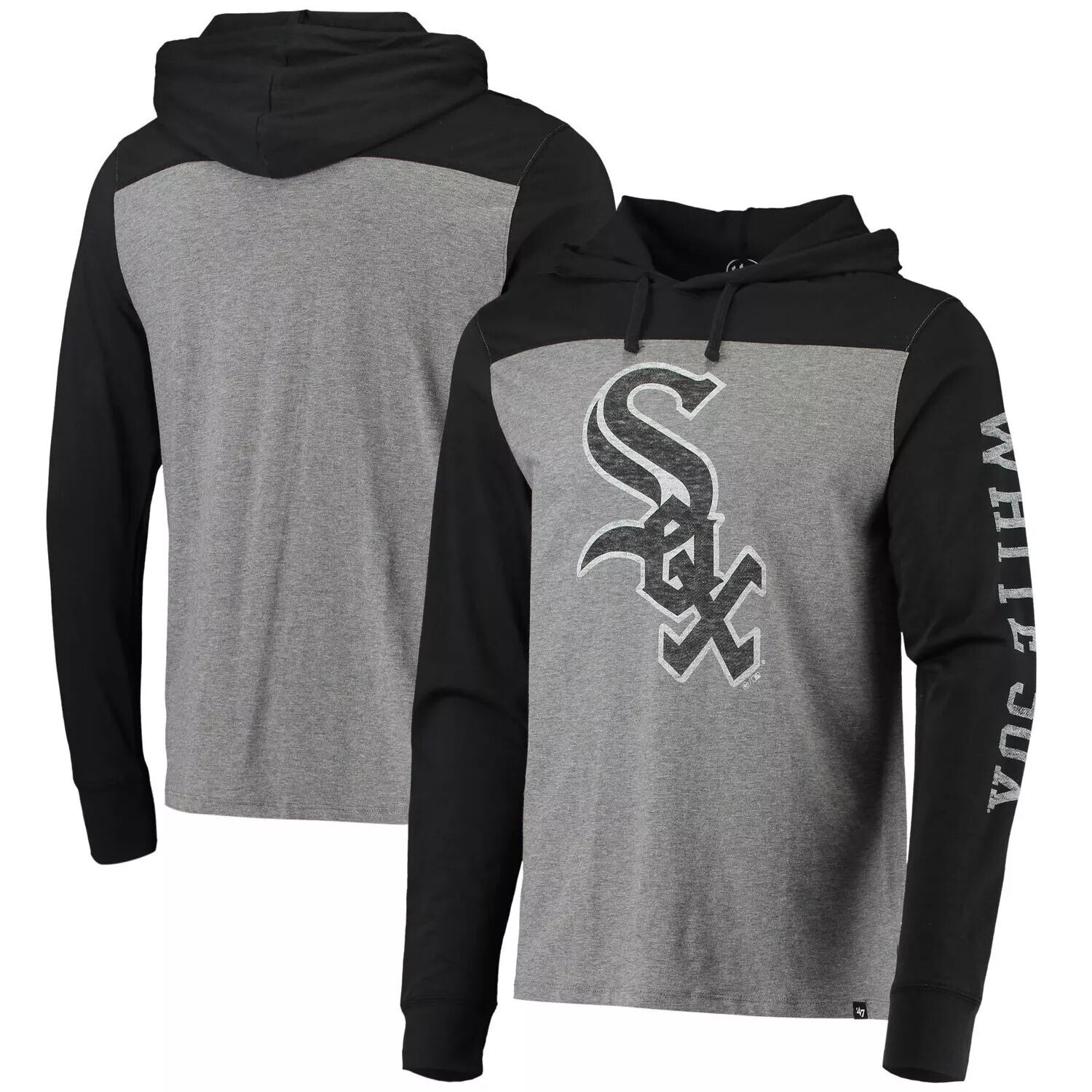 

Мужской пуловер с капюшоном '47 Heathered Grey/Black Chicago White Sox Franklin Wooster