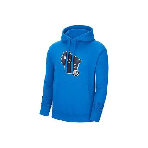 Мужской худи с капюшоном Nike NBA Milwaukee Bucks City Edition Logo, Цвет BLAU
