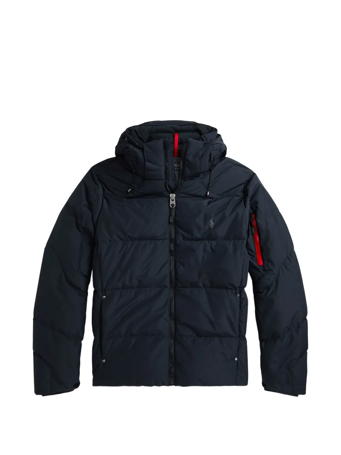 Стеганая куртка с капюшоном синяя Polo Ralph Lauren, синий