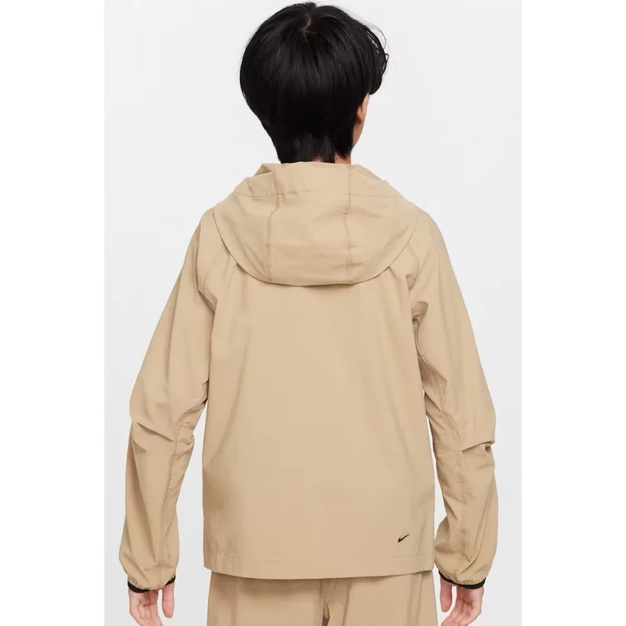 Детский свитшот с капюшоном и молнией Nike Sportswear Smooth Tech, Коричневый — фото 2
