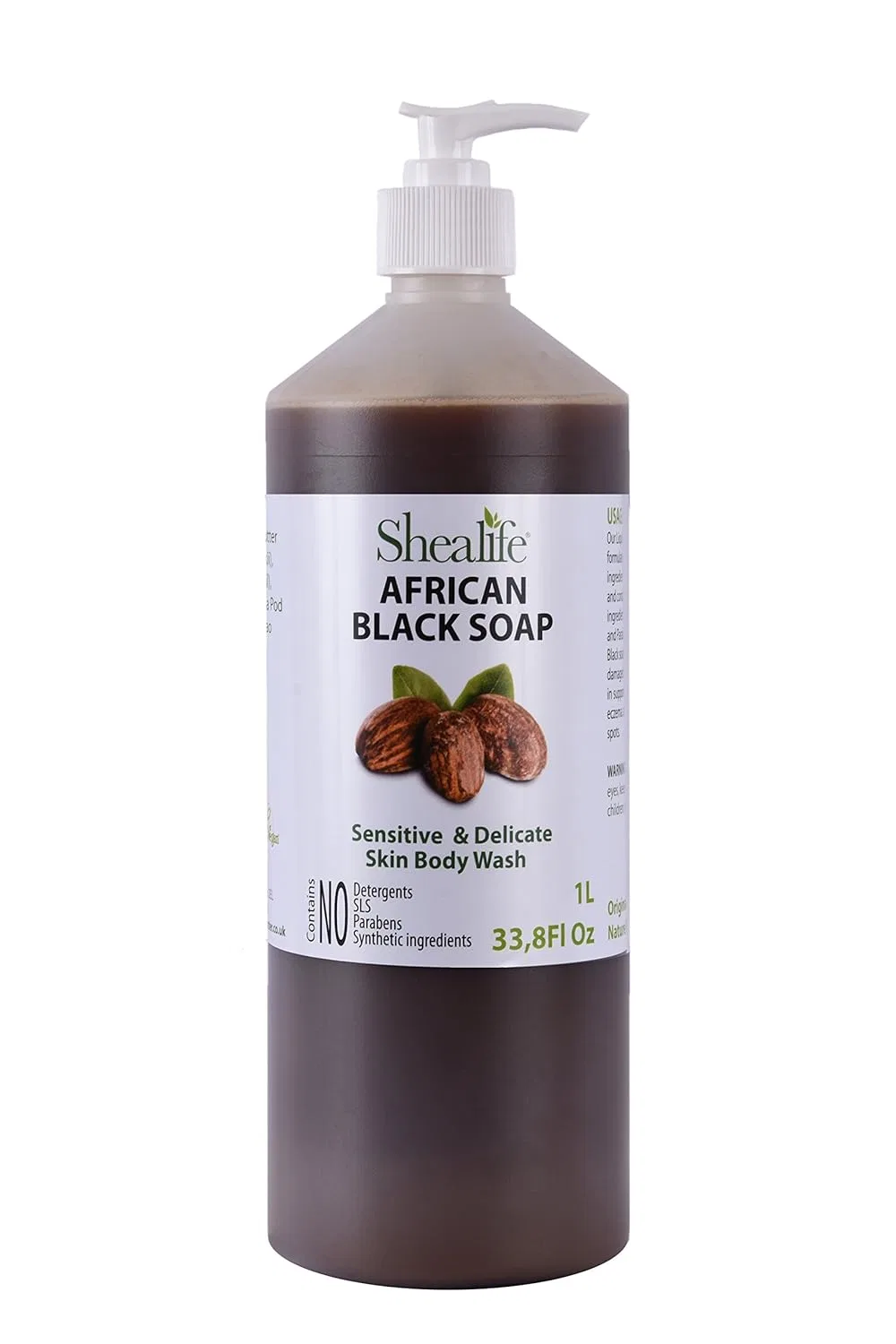 Жидкое черное мыло с маслом ши и кокосовым маслом, 1000 мл, Coconut Shealife