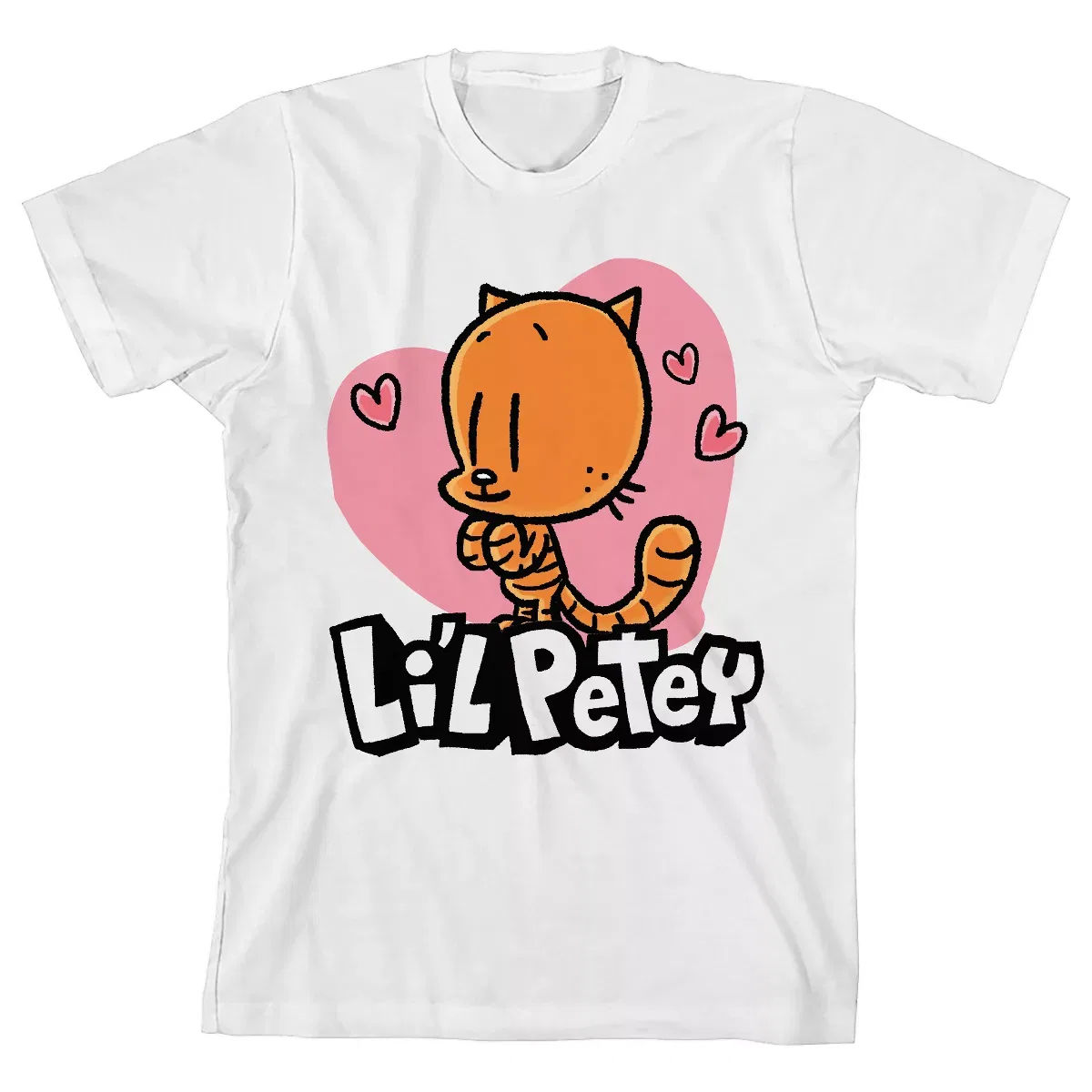 Детская футболка с принтом Li'l Petey Character Heart Dog Man, White