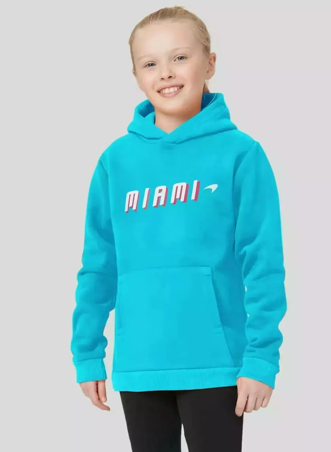 Худи с неоновым принтом Miami Neon Mclaren, синий
