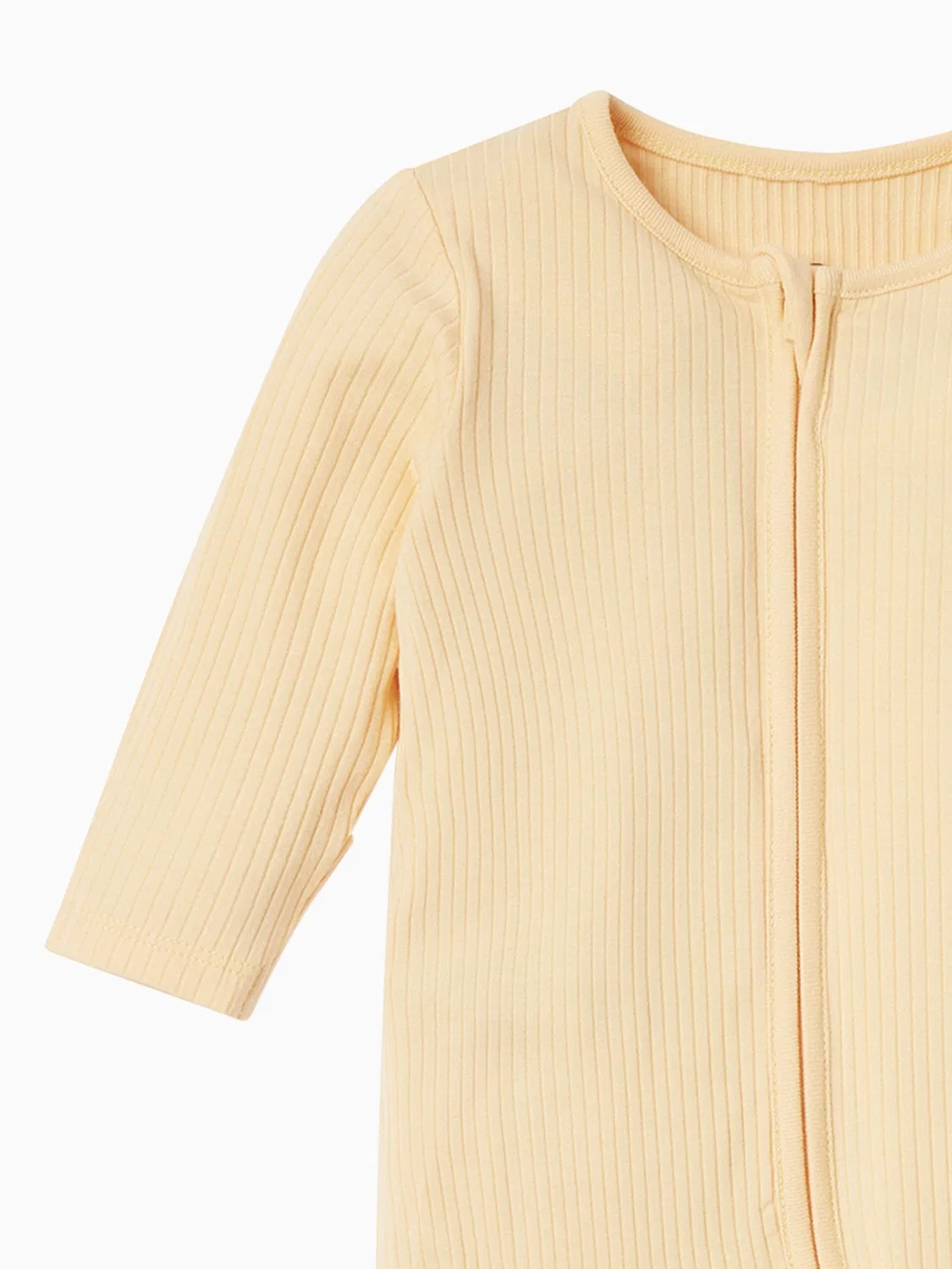 Комбинезон для сна Ribbed Clever Zip Sleepsuit Mori, желтый — фото 4