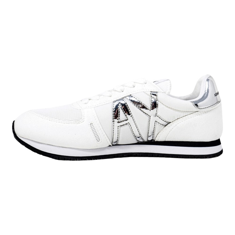 

Кроссовки Armani Exchange Lace Up Sneaker, white+silver